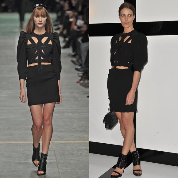 Givenchy Runway Black Bondage Cut Out Dress 36 4 - Picture 1 of 6